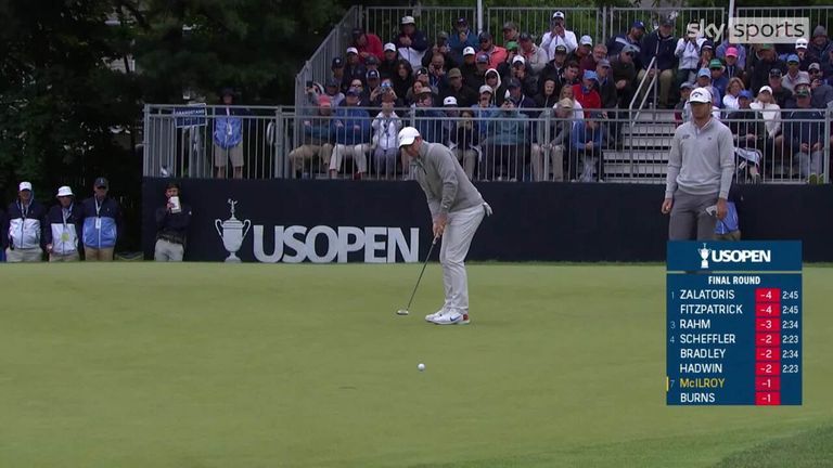 Rory McIlroy made the perfect start to the final round of the US Open at Brookline as he birdied the first hole to move to two-under-par