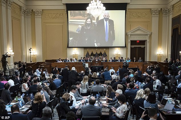 The second hearing last Monday sought to prove that Trump knew he lost the 2020 election but still pushed his claims of fraud. Pictured: January 6 select committee held its third hearing on Thursday, June 16 and presented the pressure campaign for Vice President Mike Pence to stop certification of the results