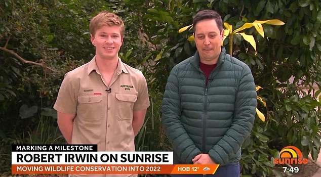 Earlier this month, Robert (pictured with an NFT artist) announced on Sunrise that Australia Zoo had launched its first NFT artwork series