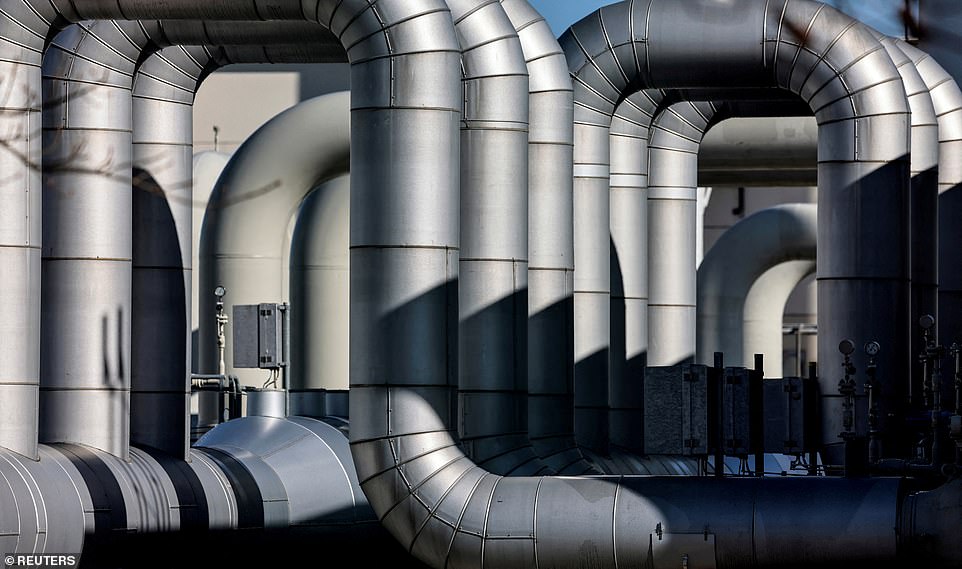 Pipes at the landfall facilities of the 'Nord Stream 1' gas pipeline are pictured in Lubmin, Germany, March 8, 2022