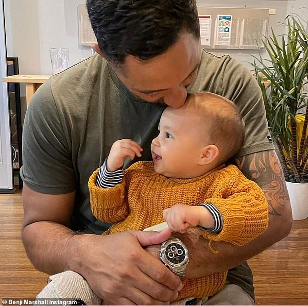 He went on to say that his mother Lydia wasn't understanding of his desire to know about his paternity. Pictured with his one-year-old daughter Ever