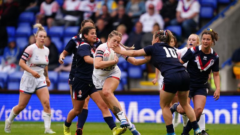 Highlights of last month's match between England Women and France Women. 