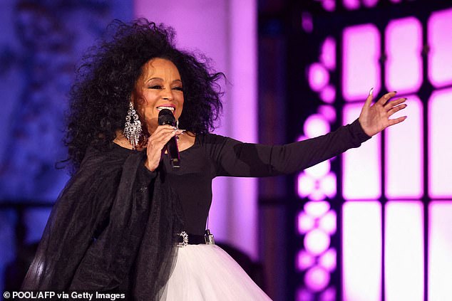 Performer: Diana Ross is set to play the teatime Legends slot on Sunday, which is scheduled to be at 4pm