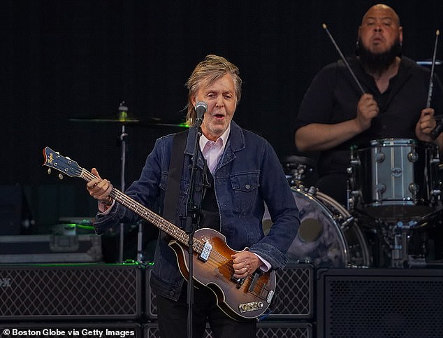 Legend: Sir Paul McCartney. The 80-year-old former Beatles member will be the odest artist to have ever headlined the festival following Saturday's 10.30pm performance