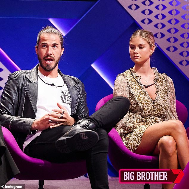 Drew was evicted on Monday night following a shock blindside from his friend Aleisha Campbell (right)