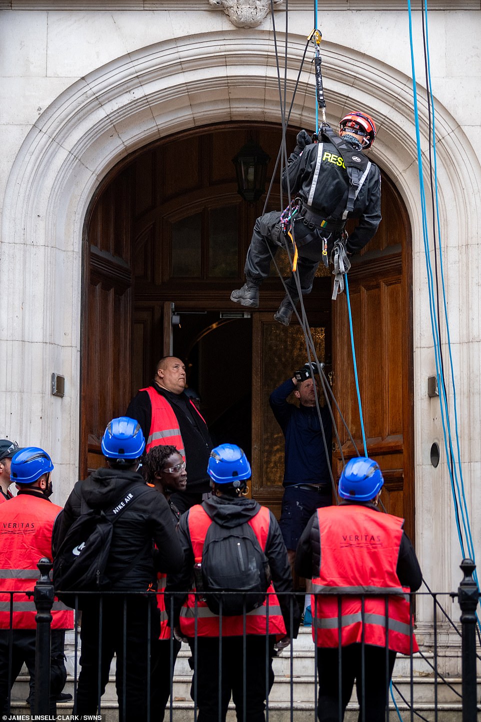 The group were kitted out to do the raid in the early hours of the morning for bailiffs Veritas