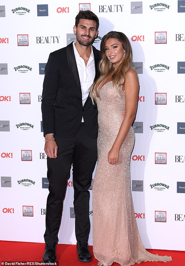 Exes: The star, who has since appeared on Made In Chelsea, rose to prominence during the 2018 season of Love Island - coupling up with Adam Collard (pictured together in November 2018)