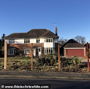 They are going to need the space: The family have been waiting to move into their dream home, which they have been renovating for over a year now (left, in rundown condition)