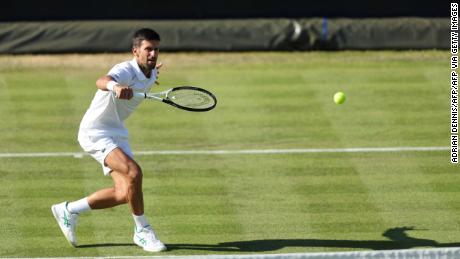 Djokovic faced Felix Auger-Aliassime at London&#39;s Hurlingham Club earlier this week. 