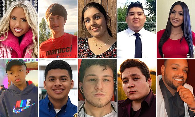 The ten Astroworld fatal victims - (clockwise) Madison Dubiski, 23; John Hilgert, 14; Bharti Shahani, 22; Axel Acosta, 21; Brianna Rodriguez, 16; Mirza Baig, 27; Franco Patino, 21; Jacob Jurinek, 21; Rodolfo Angel Peña, 23; and Ezra Blount, 9