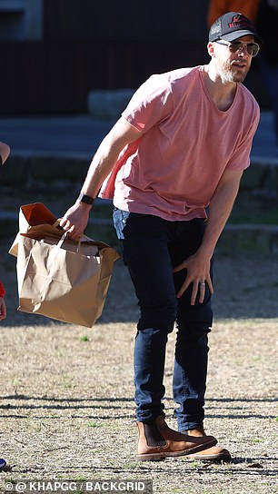 Hamish picked up takeaway for his children as they headed to a local park