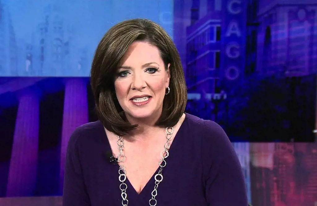 Robin Baumgarten during her news reporting