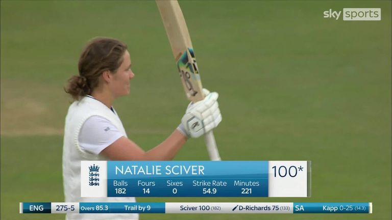 Sciver's 119 not out is her best Test score, beating the 88 she hit against Australia at Taunton in 2019