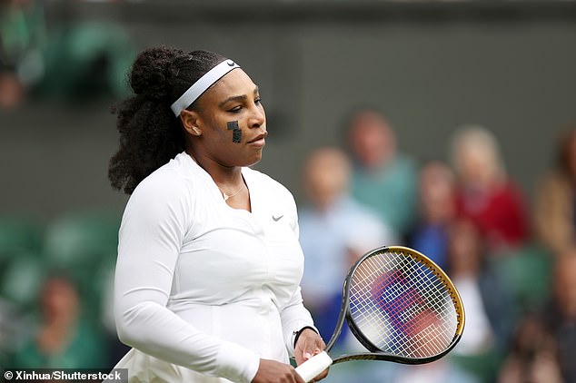 It had many questioning if they were symbolic or a ploy to put her opponent off - but turned out to be medical tape used to relieve pressure in her face