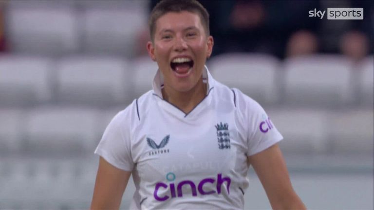 England fast bowler Issy Wong dismissed Lara Goodall and Laura Wolvaardt late on the third day at Taunton