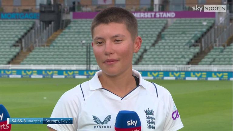 Wong reflects on her two late wickets and the state of the Taunton Test