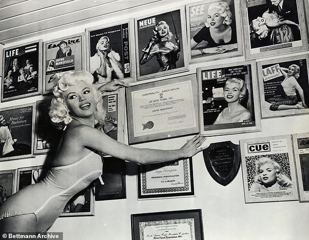 Blonde bombshell: In 1956, Mansfield signed with Twentieth Century Fox, whose executives hoped she could become the new Marilyn Monroe (undated photo)