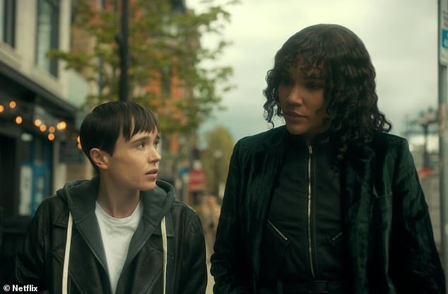 Sibling acceptance: The character's family members all reacted with love and understanding when Viktor announced his transition - pictured with co-star Emmy Raver-Lampman