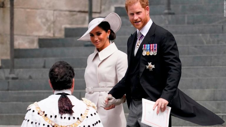 Meghan, Duchess of Sussex arrives at jubilee service in a chic white ensemble