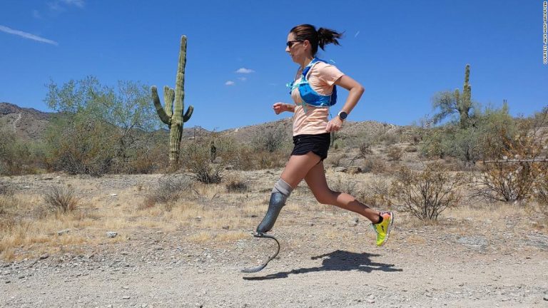 Female amputee athlete runs 104 marathons in 104 days