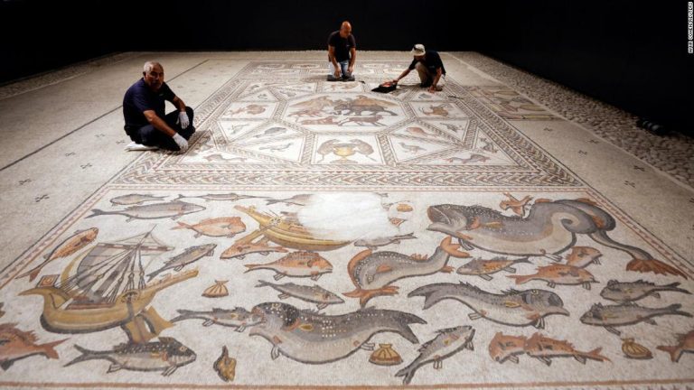 Magnificent ancient mosaic found near Tel Aviv returns home