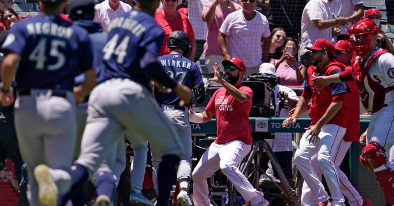 Angels and Mariners Brawl Results in 47 Games of Suspensions