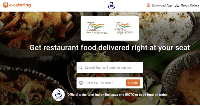 How to order food online on your train journey