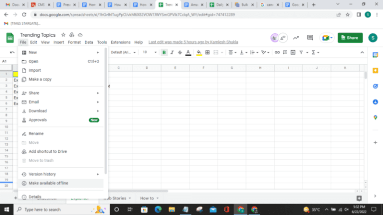 How to view, edit, and delete version history in Google Sheets