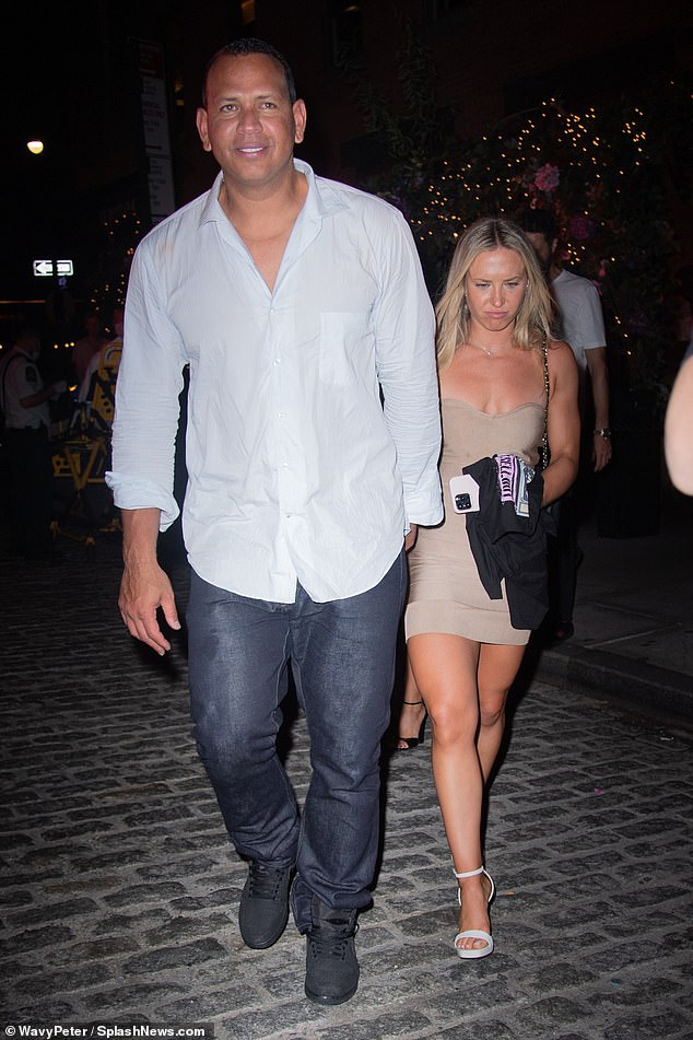 Alex Rodriguez, 46, and his leggy girlfriend Kathryne Padgett, 25, depart MGK’s after party 