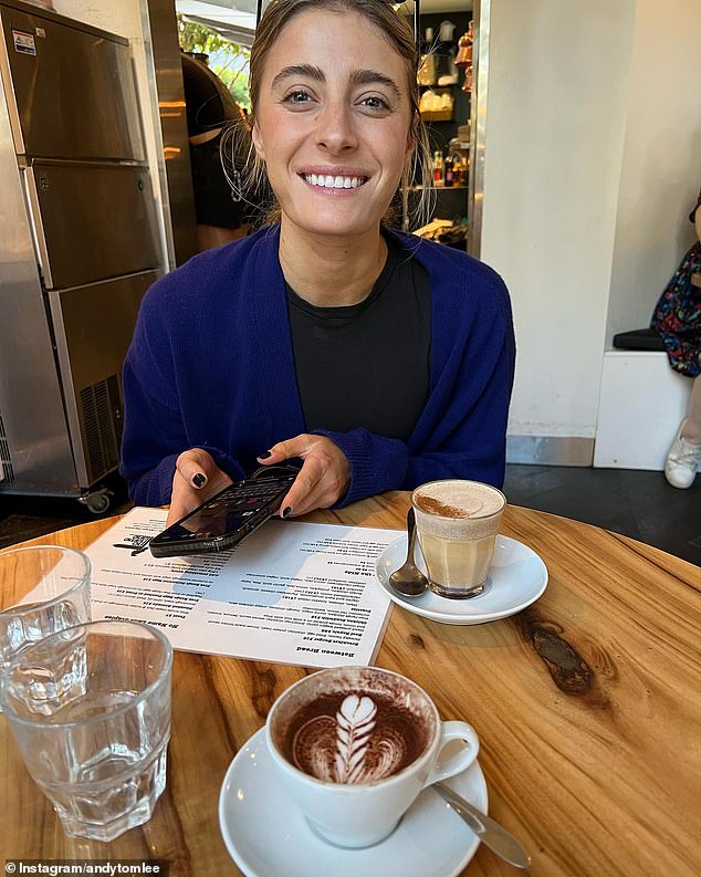 Andy Lee’s rude Instagram snap of girlfriend Rebecca Harding at a café goes viral