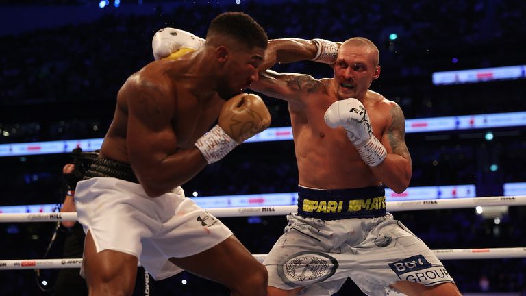 Anthony Joshua vs Oleksander Usyk, IBF, WBA, WBO and IBO Heavyweight World Title, Tottenham Hotspur Stadium, London..25 September 2021.Picture By Mark Robinson Matchroom Boxing..