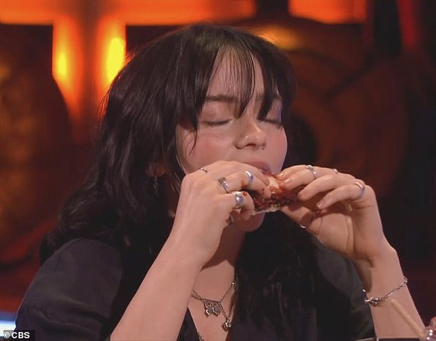 Billie Eilish must answer which famous person she has kissed or eat gross foods with James Corden