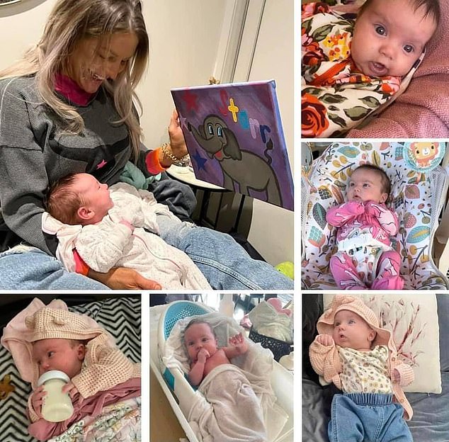 Brynne Edelsten shares a collage of photos of baby daughter Starr