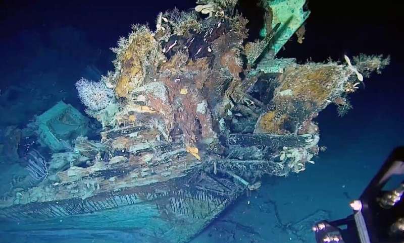 This screen grab of a video released by the Colombian presidency shows the wreck of the Spanish galleon San Jose off the coast o