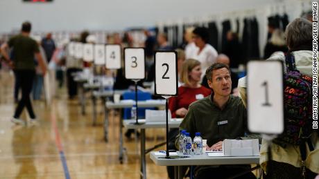 Danish voters cast their ballots at a polling station in Viborg on Wednesday.