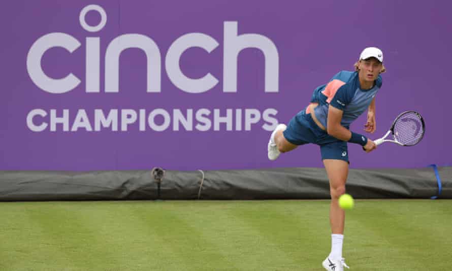 Cinch sponsorship at a tennis tournament at the Queen’s Club, England.