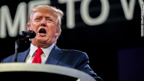 Former President Donald Trump speaks during the American Freedom Tour at the Austin Convention Center on May 14, 2022, in Austin, Texas.