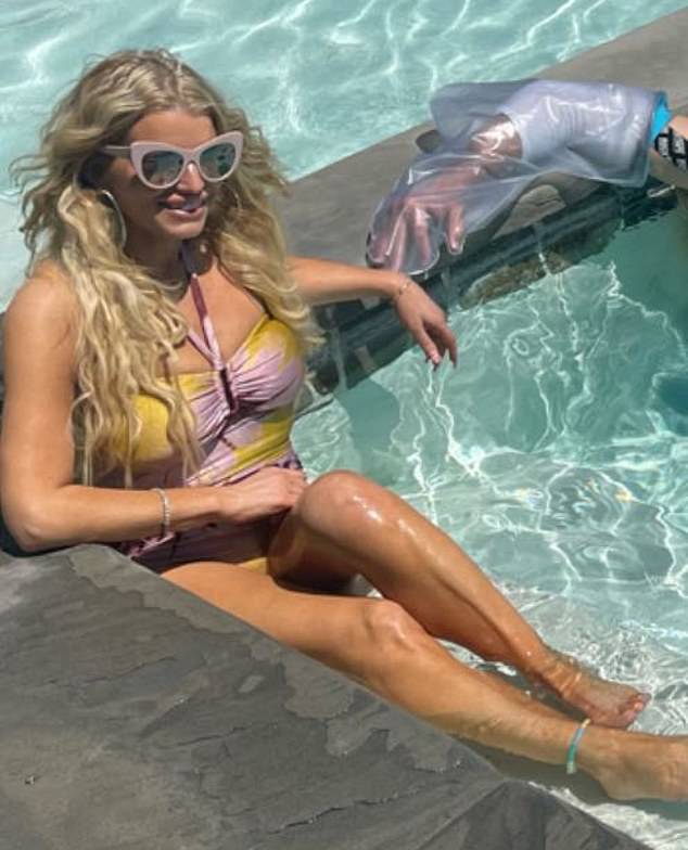 Jessica Simpson slips into a bikini to celebrate Father’s Day with her dad Joe Simpson