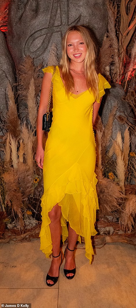 Lila Moss dazzles in bright yellow dress as she joins Maya Henry for Annabel’s summer party