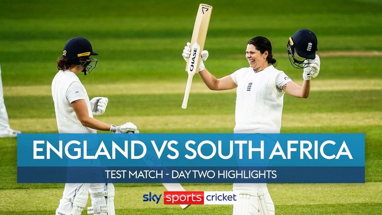 Watch highlights as Alice Davidson-Richards and Nat Sciver hit hundreds to earn England a first-innings lead over South Africa in Taunton