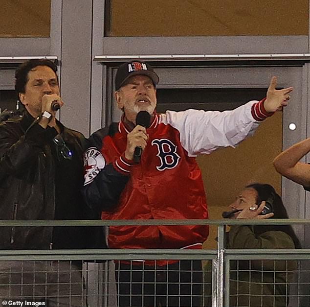 Neil Diamond makes rare appearance singing Sweet Caroline at Fenway Park during Boston Red Sox game