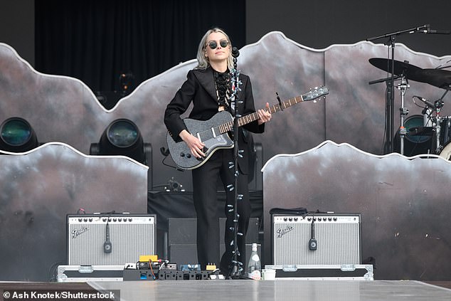 Phoebe Bridgers dons a sparkly crop top at British Summer Time in Hyde Park