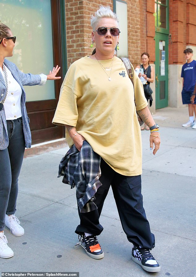 Pink shows off her casual side in NYC