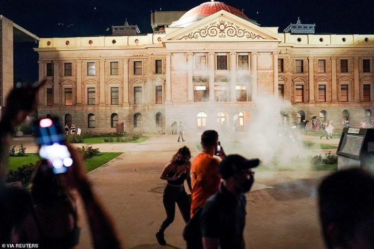 Pro-choice activists are tear gassed as they breach Arizona Capitol building