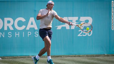 Nadal takes part in a training session at Santa Ponsa Country Club in Santa Ponsa, Mallorca.