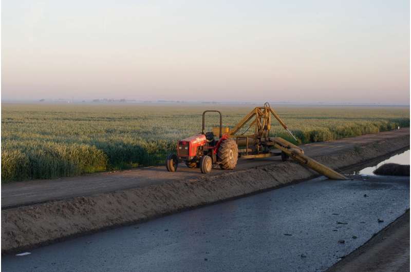 Groundwater depletion causes California farmland to sink. Stanford study shows water levels must rise to halt subsidence.