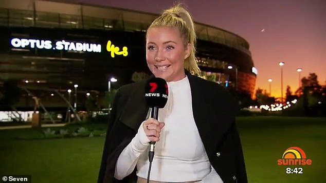 Sunrise reporter debuts her ‘disgusting’ GO THE BLUES tattoo after losing a State Of Origin bet