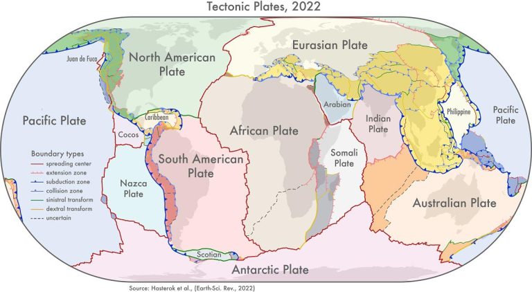 Updated Maps of Tectonic Plates