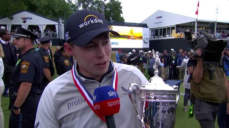 Matt Fitzpatrick was lost for words after claiming his maiden major title with a sensational victory at the US Open