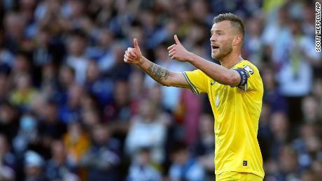 Andriy Yarmolenko had an impressive game for Ukraine. 